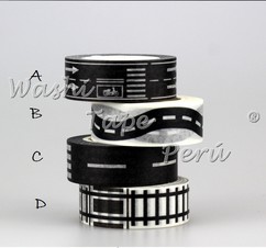 Washi Tape Carreteras  A,B,C,D