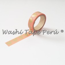 Washi Tape Rosa -corazones dorados
