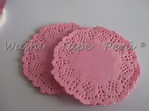 Papel decorativo circular Rosa