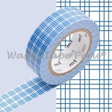 WASHI TAPE CUADROS- LINEAS CELESTE