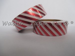 Foil Washi Tape 06 Rayas Rojas