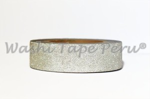GLITTER TAPE PLATA -A