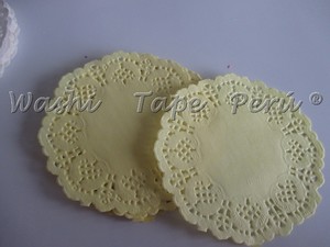 Papel decorativo circular Amarillo