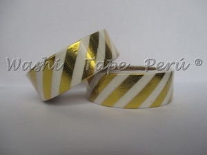 Foil Washi Tape 07 Rayas Doradas